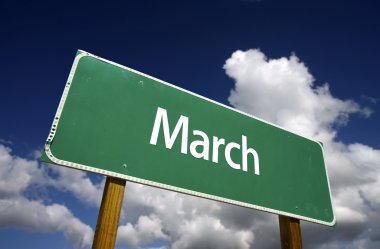 March Green Road Sign clipart