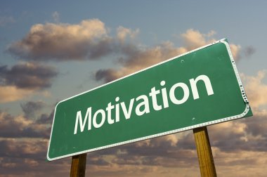 Motivation Green Road Sign clipart