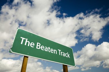 The Beaten Track Road Sign clipart