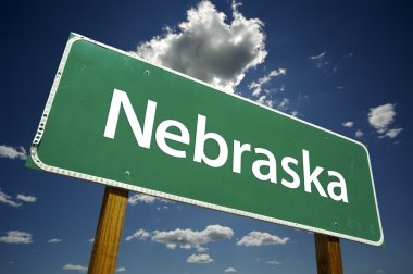 Nebraska Green Road Sign clipart