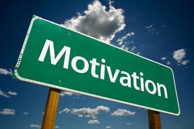 Motivation Road Sign Over Sky clipart
