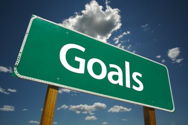 Goals Green Road Sign clipart