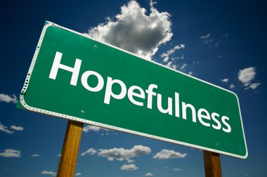 Hopefulness Green Road Sign clipart