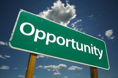 Opportunity Green Road Sign clipart