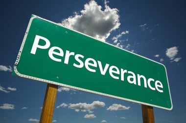 Perseverance Green Road Sign clipart