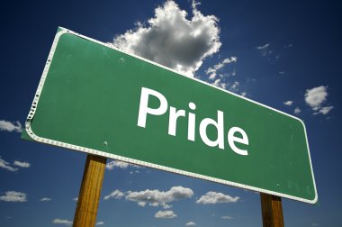 Pride Green Road Sign clipart