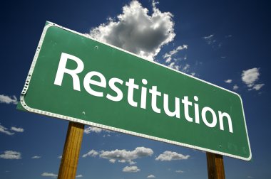 Restitution Green Road Sign clipart