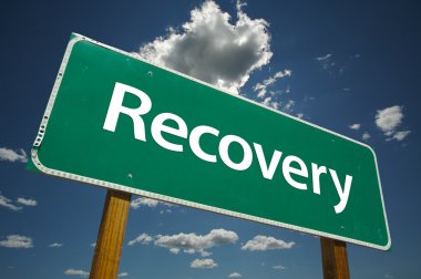 Recovery Green Road Sign