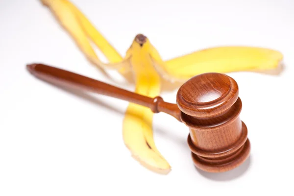 Hamer en banana peel — Stockfoto