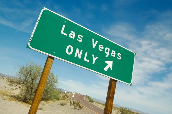 Green Las Vegas Road Sign — Stock Photo, Image