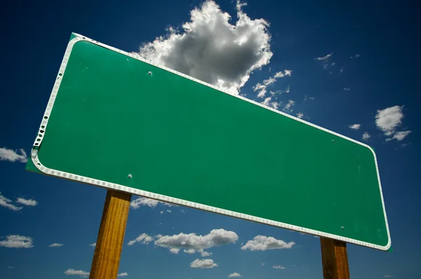 Blank Road Sign on Clouds — Stock Photo, Image