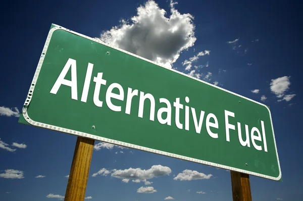 Alternative Fuel Road Sign — Stock Photo, Image