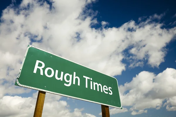 Rough Times Road Sign — Stock Photo, Image
