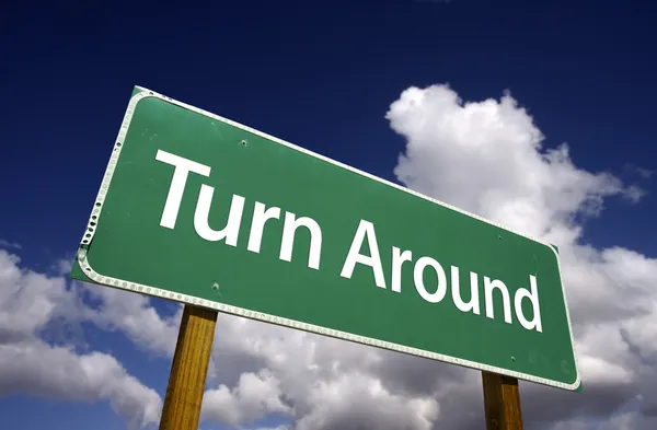 Turn Around Road Sign — Stock Photo, Image