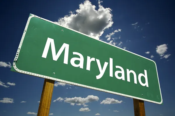 Меріленд зелений дорожній знак — стокове фото