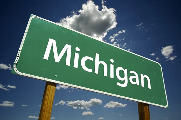 Michigan yol levhası — Stok fotoğraf