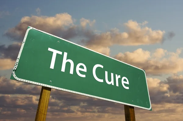 The Cure Green Road Sign — Stock Photo, Image