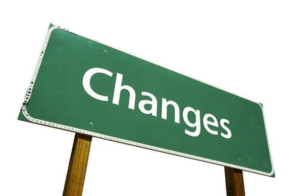 Changes Road Sign with Clipping Path — Stock Photo, Image