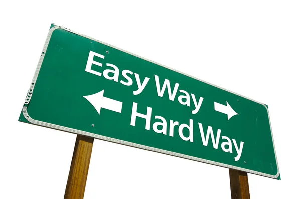 Easy Way, Hard Way Green Road — стоковое фото