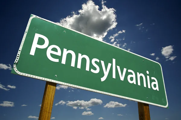 宾夕法尼亚州道路标志 — 图库照片