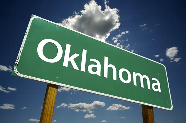 Oklahoma sinal de estrada — Fotografia de Stock