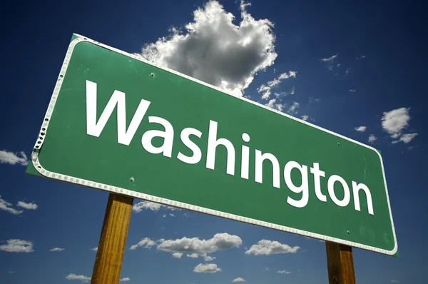 Washington sinal de estrada — Fotografia de Stock