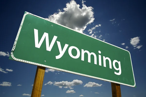 Wyoming sinal de estrada — Fotografia de Stock