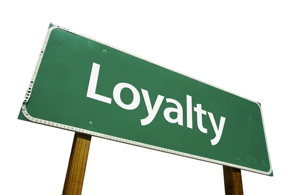 Loyalty Green Road Sign — Stock Photo, Image