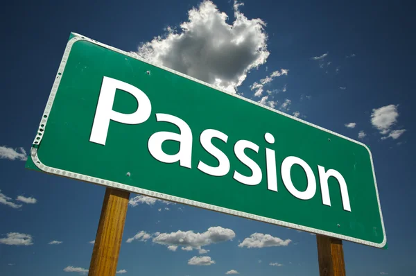 Passion Green Road Sign — Stock Photo, Image