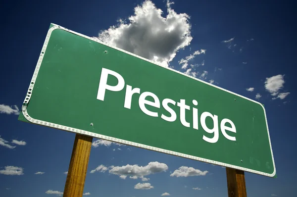 Señal de Prestige Green Road — Foto de Stock
