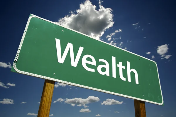Señal de camino de riqueza — Foto de Stock