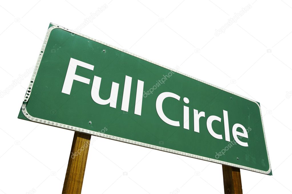 Full Circle Green Road Sign