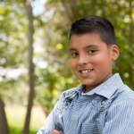 Handsome Young Hispanic Boy Having Fun — Stock Photo