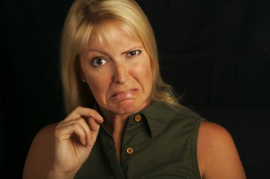 Attractive Woman Making a Funny Face clipart
