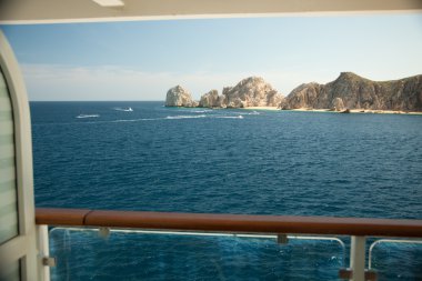 Balcony View on Cruise Ship at Land's End, Cabo San Lucas, Mexico clipart