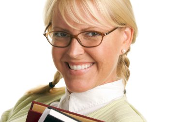 Attractive Student Carrying Her Books clipart