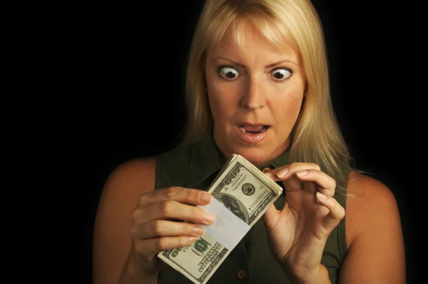 Excited About Money In Hand — Stock Photo, Image