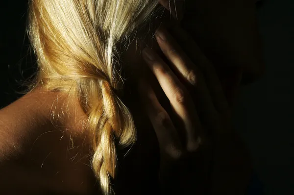Анотація світле волосся — стокове фото