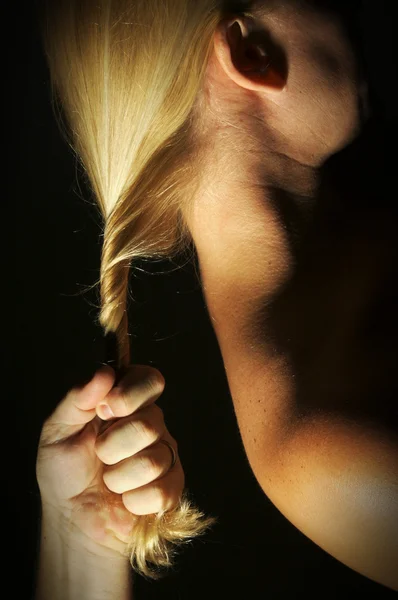 Абстрактне волосся: конфлікт та влада — стокове фото