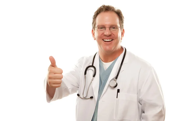 Médico masculino dando os polegares para cima sinal — Fotografia de Stock