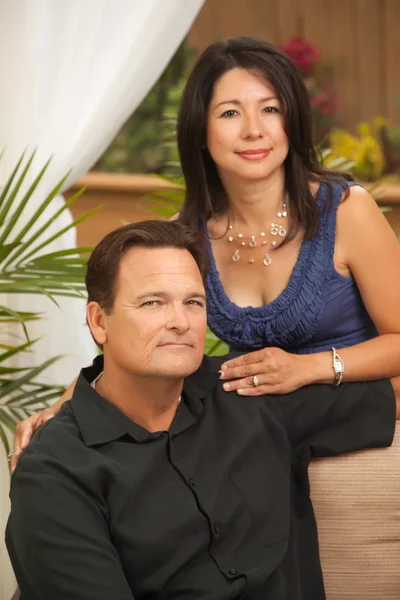 Attractive Hispanic and Caucasian Couple — Stock Photo, Image