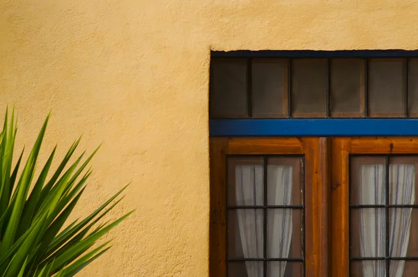 Abstrakt närbild av väggen och uteplats dörren — Stockfoto