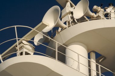 Ea. Cruise ship radar and signaling equipment. clipart