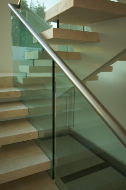 Majestic Marble Stairs and Glass clipart