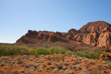 Red Rocks of Utah with Clear Blue Sky clipart