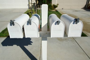 Rural Mailboxes on Post clipart