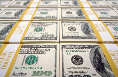 Stacks of One Hundred Dollar Bills clipart