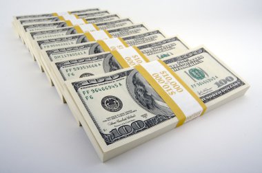 Stack of Hundred Dollar Bills clipart