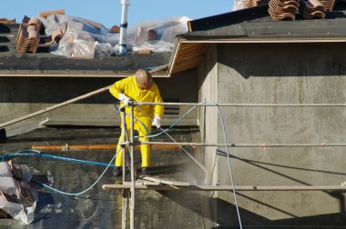 ev inşaat işçisi basınç yıkar
