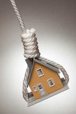 House Tied Up and Hanging in Noose clipart